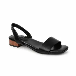 BERNESS Women's Hero Faux Leather Slingback Heeled Sandals - Fashionable Slingback Sandals, Kitten Heels for Women, Elegant Casual Summer Footwear