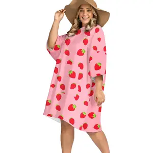 Surf Poncho Changing Towel Swim Robe with Pocket Plus Size Terry Cloth Swim Cover Up for Women Towel Poncho Hoodie