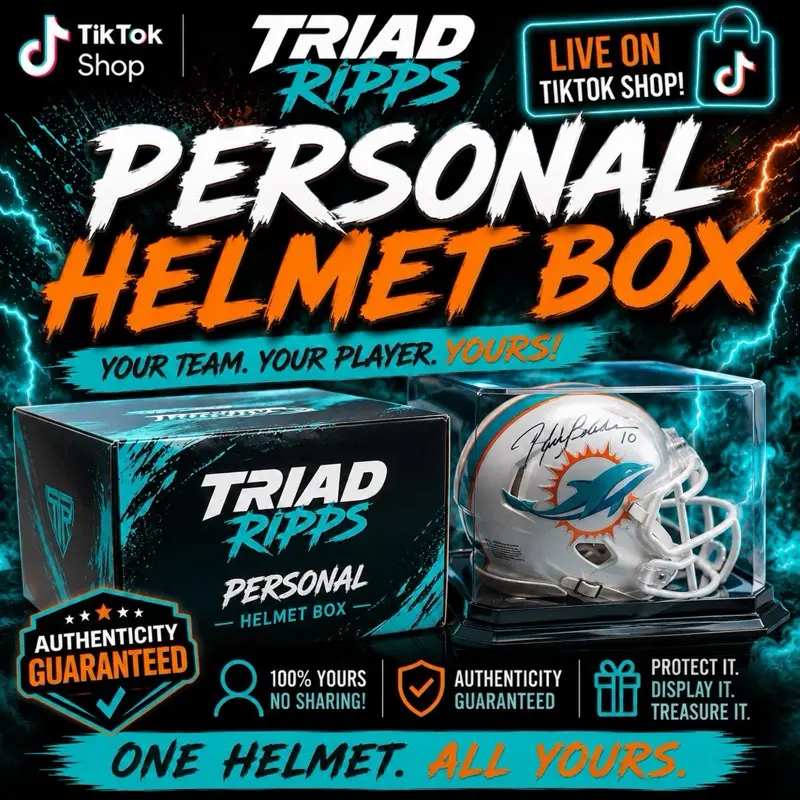 Triad Ripp Autographed NFL Full Size Personal Sealed Lid Box with Guaranteed Authentic Autographs & Variety of Stars including Josh Allen & Tyreek Hill