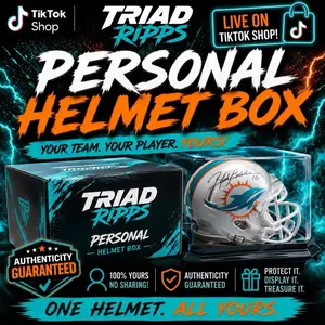 Triad Ripp Autographed NFL Full Size Personal Sealed Lid Box with Guaranteed Authentic Autographs & Variety of Stars including Josh Allen & Tyreek Hill