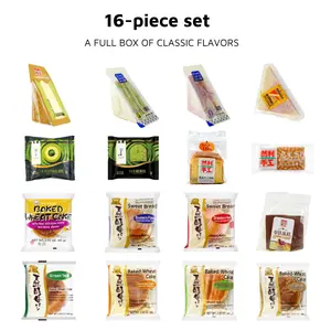 Ranli & D-PLUS 16-Piece Cake Assortment - Variety Flavors for Breakfast & Afternoon Tea