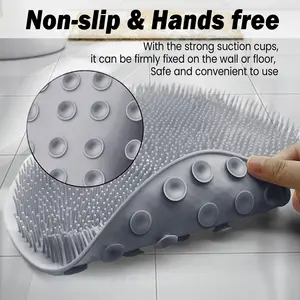 Shower Foot Scrubber Mat, Foot Wash Pads With Non-slip Cups for Smooth Skin Exfoliation, Back and Foot Circulation Massage, Universal for Men and Women Exfoliating Net Loofah Wall