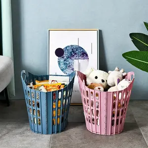 Foldable Laundry Basket with Hooks, Multi-Compartment Storage, Easy Hanging, Space-Saving, Portable, Ideal for Bathroom and Bedroom