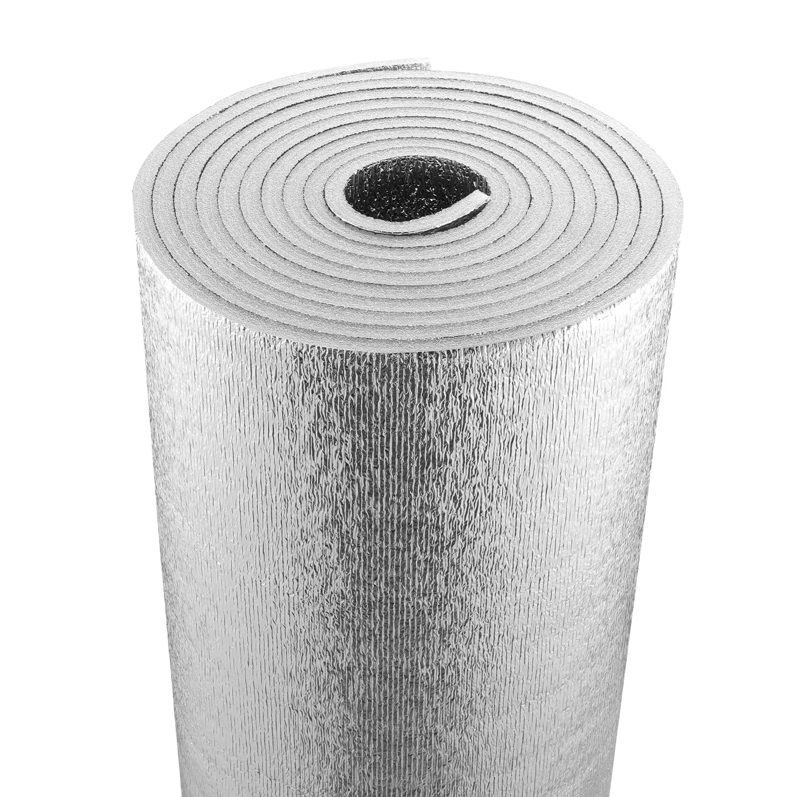 【Summerfinds】VEVOR Double Reflective Insulation RollLightweight Energy Efficient Heat Blocking Foam Core Radiant Barrier15.1mm 48 in x 25 ft Double-Sided Aluminum Foil EPE Foam ShieldThermal Insulation for Window RV Roof, Lightweight, Aluminum Sheet Fo