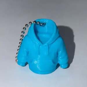 Oversized Hoodie Keychain | Cozy Sweatshirt Charm | 3D Printed Fashion Gift in 14 Colors