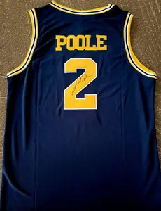 Jordan Poole Signed Michigan Retro Basketball Jersey ALL OVER PRINT Gift Idea