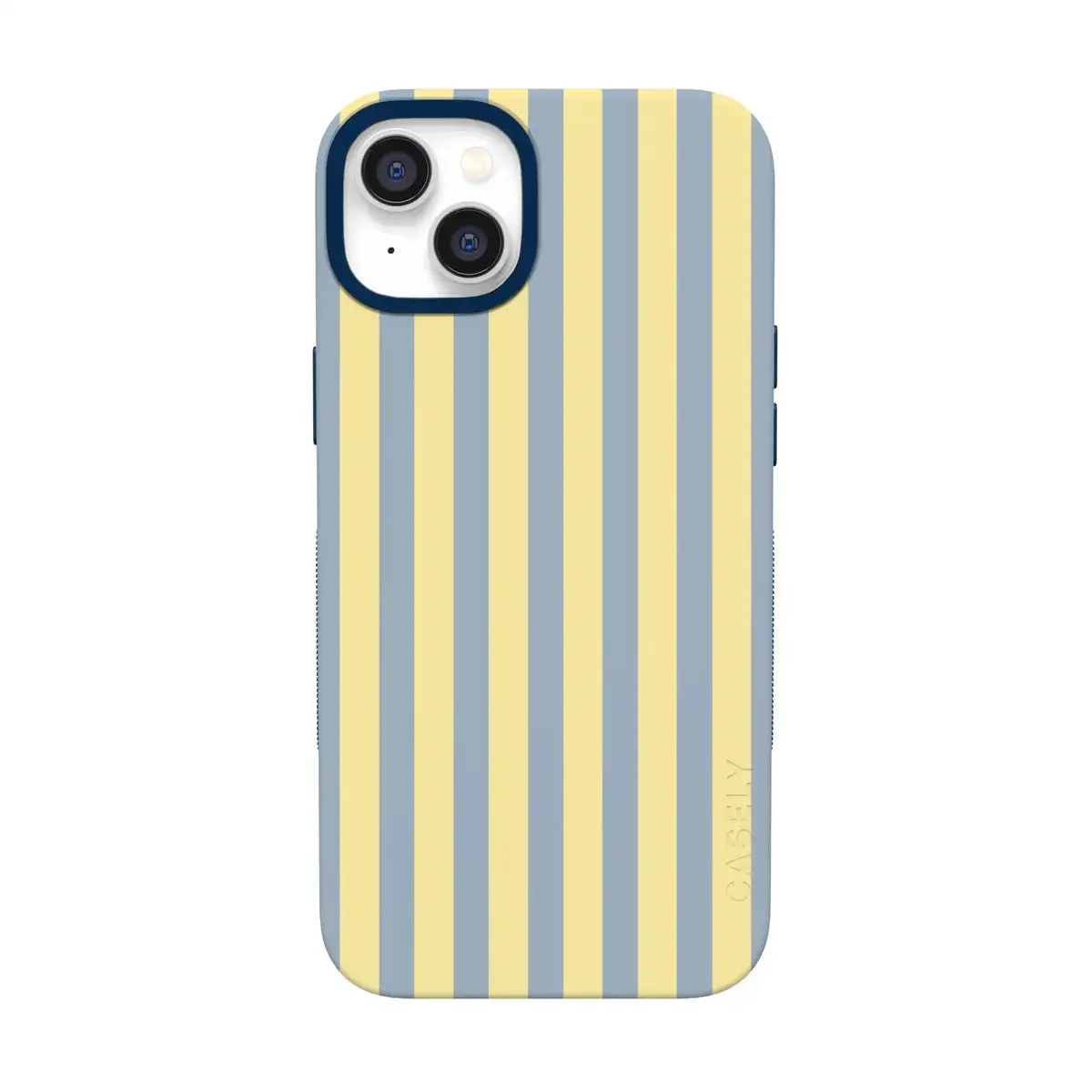 Casely iPhone 13 Case | Coastline Stripes | Blue & Yellow | Bold Protective Design | Compatible with MagSafe