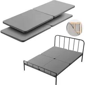 VEVOR Bunkie Board Full Size, 51x 71 Foldable Box Spring, 0.4 Thicker Wooden Bed Boards for Under Mattress, Bed Slats with No Assembly Required, Easy - to - use Bed Support BoardVEVOR Super Brand Day