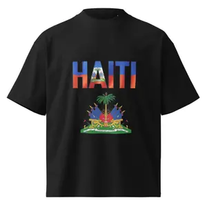 Unisex organic oversized high neck t-shirt