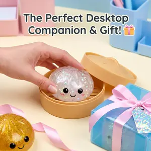 Glitter Jumbo Soft Toy with Box, Stress Relief Squeeze Toy, Mystical Glitter Jumbo, Perfect Gift for Mutual Exchange