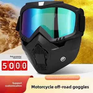 Exclusive for Harley retro masks, wind goggles, anti-fog off-road motorcycle helmets, goggles, windproof outdoor riding Football Chin Strap Cover Set guardian  cap