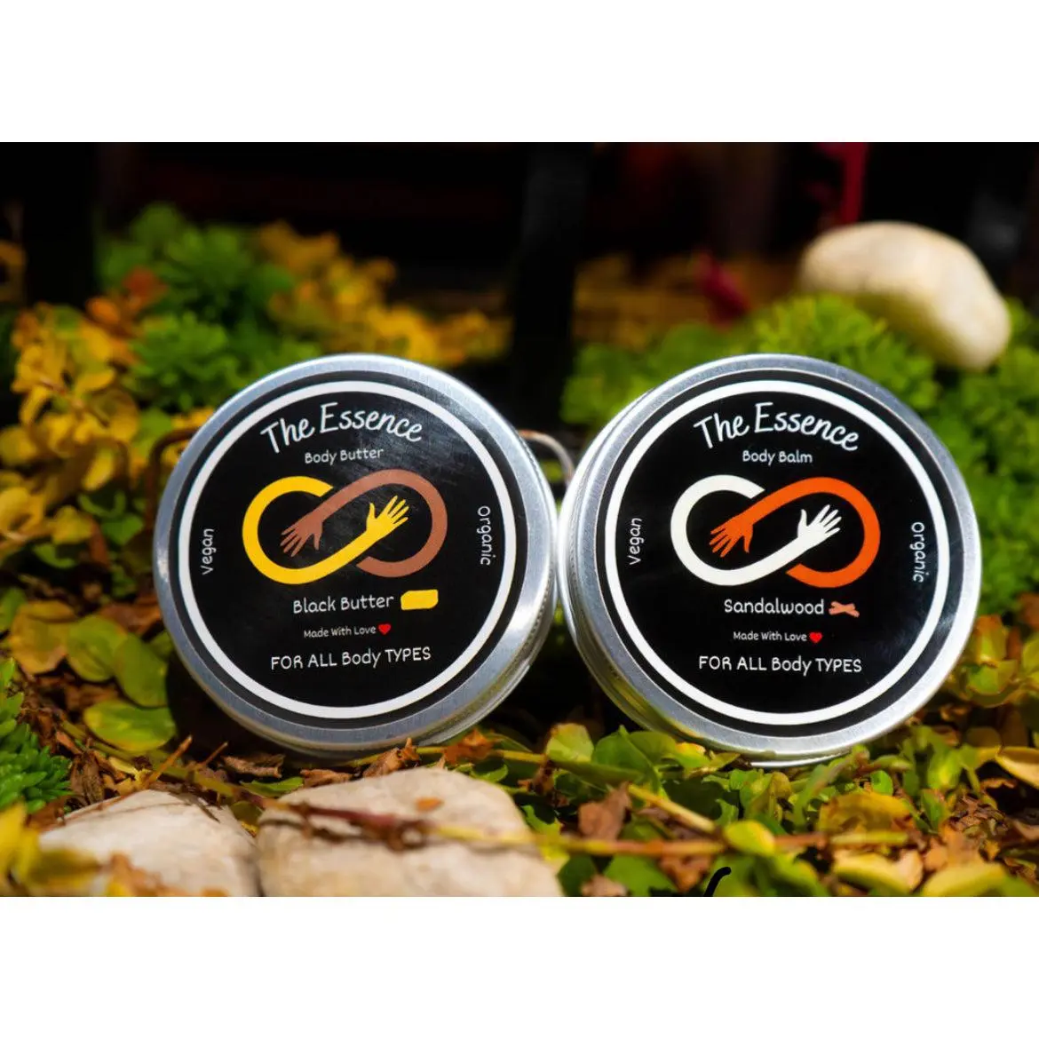 Masculine Body Butter Duo – Black Butter + Sandalwood (2 oz Set)