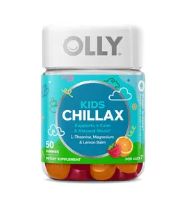 OLLY Kids Chillax Gummies, L-Theanine, Magnesium, Lemon Balm, Chewable Supplement, Sherbet Flavor with Other Natural Flavor Dietary Healthcare