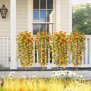 2/4 Bunches FakeFlower Vine, faux flower, Decorative Flowers forHome Party Wedding Outdoor Yard WallHanging, Ornaments, Mother's Day Gifts