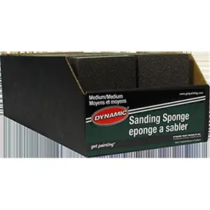 Dynamic AG002608 Medium & Medium Sanding Sponge Display Box - Pack of 24