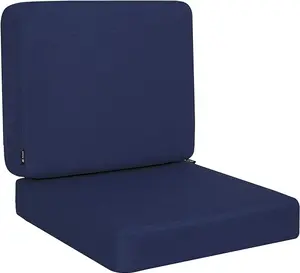 Outdoor Deep Seat Set, 24 x 24, Rain-Proof, Fade Resistant, Deep Seat Bottom and Back Cushion 24 x 24, Sapphire Blue Leala