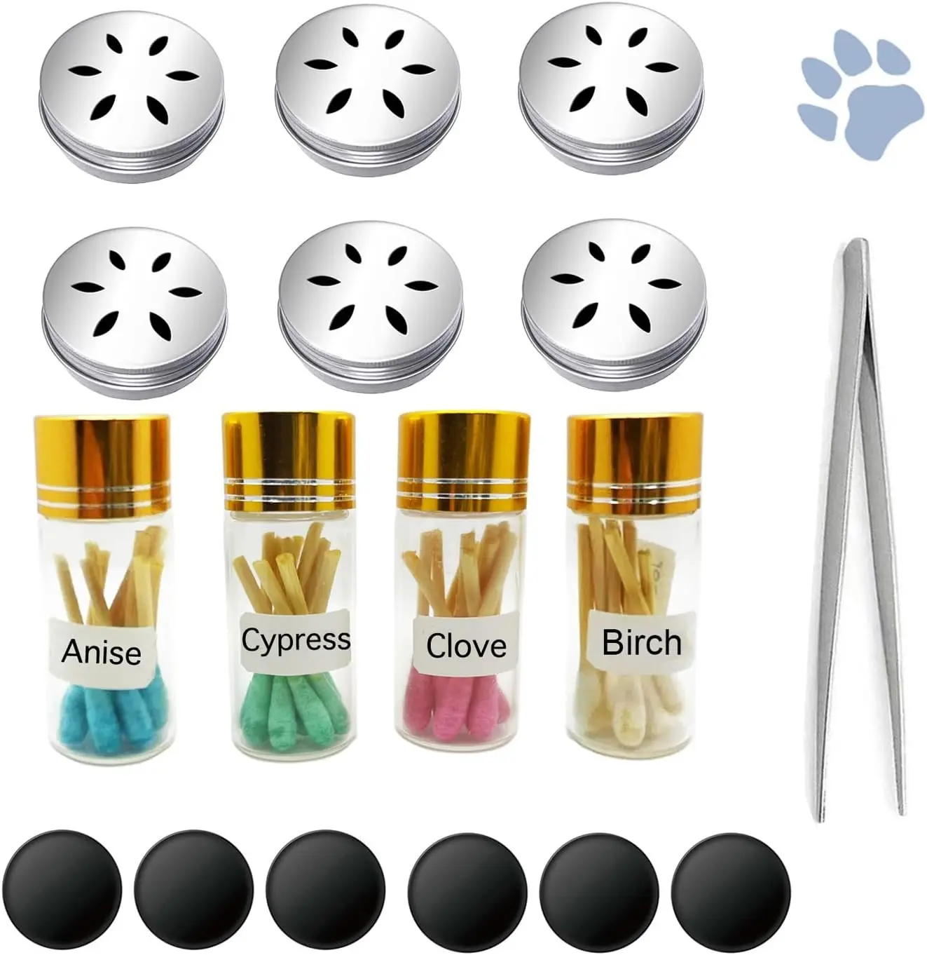 Dog Scent Training Kit Nose Scent Work Tins, Dog Nose Scent Work Training Kit for Dogs Brain Games Pet Pup Beginner Scent Work Kit (6 Box+4 Nose Work Set)