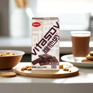 VITASOY Chocolate Soy Milk Drink, 250ml Cartons (6-Pack) - Authentic Hong Kong Flavor, Rich Cocoa Taste