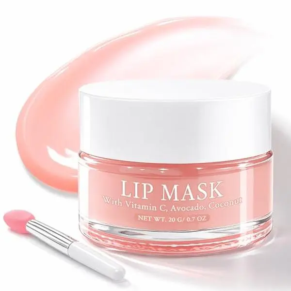lip Mask Overnight, 24-Hour Intensive Repair for Dryness & Cracking, Lip Sleeping Mask with Hyaluronic Acid, Collagen, Vitamin A & E, Long-Lasting Hydration, Gentle Formula, Lightweight, 0.7Oz