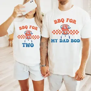 BBQ For Two - My Dad Boy T-shirt, 4th of July Pregnancy Announcement Shirt, Gift for Couples Pregnancy Reveal Tees, Eating for Two Tee, Gift for Expecting Mom