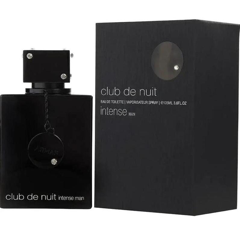 Armaf Club de Nuit Intense Men EDT 3.6 Fl Oz Floral Fragrance with Bergamot Jasmine & Cologne Scented Perfume Musk Amber Spicy Rose Woody Notes Lemon Aroma