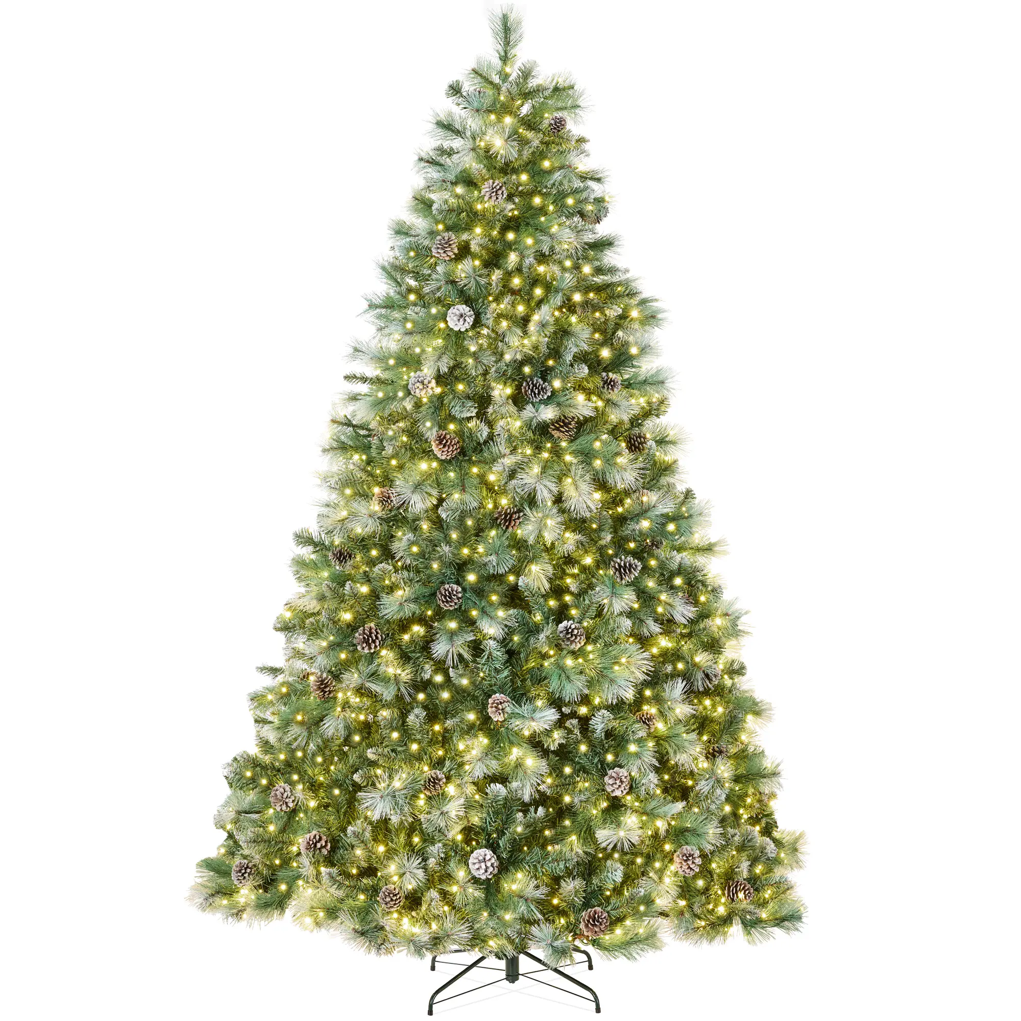Best Choice Products Pre-Lit Frosted Scotch Pine Christmas Tree w/ 2-In-1 LED Lights Best Choice Products Pre-Lit Frosted Scotch Pine Christmas Tree w/ 2-In-1 LED Lights