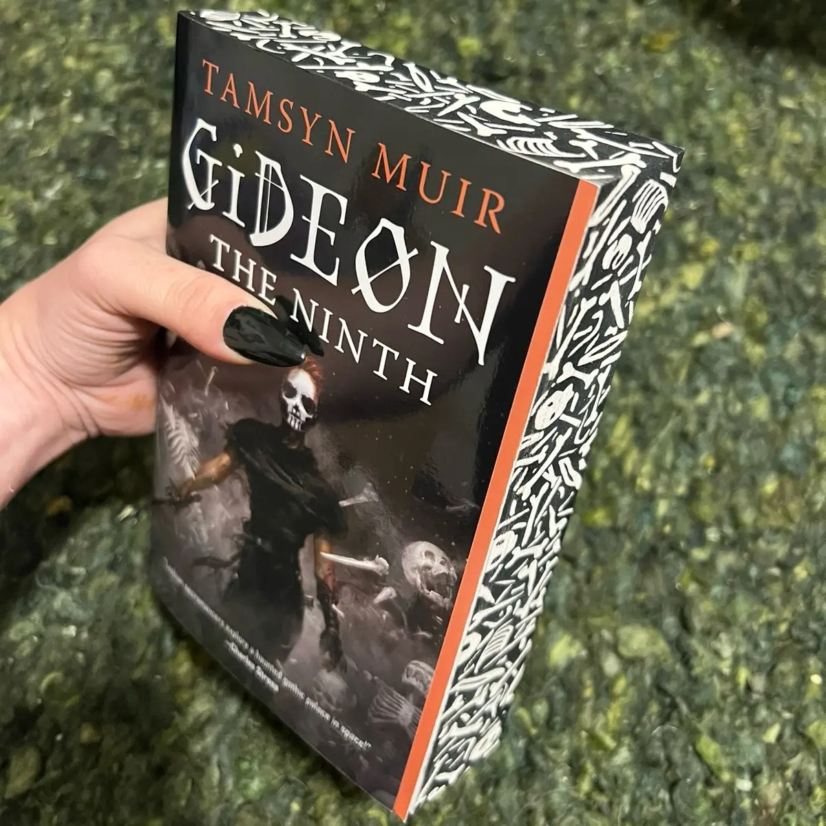 Gideon the Ninth Book with Metallic Sprayed Edges