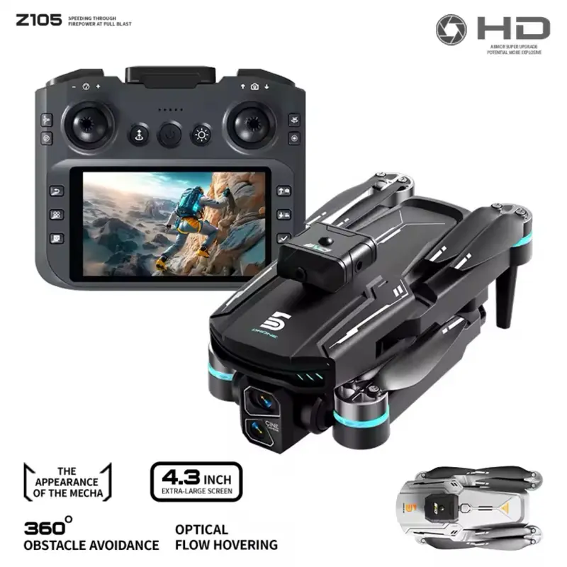 Remote Control Drone with 4.3" Display, Obstacle Avoid Feature, Ideal for Novice and Advanced Flyers for Aerial Video Use