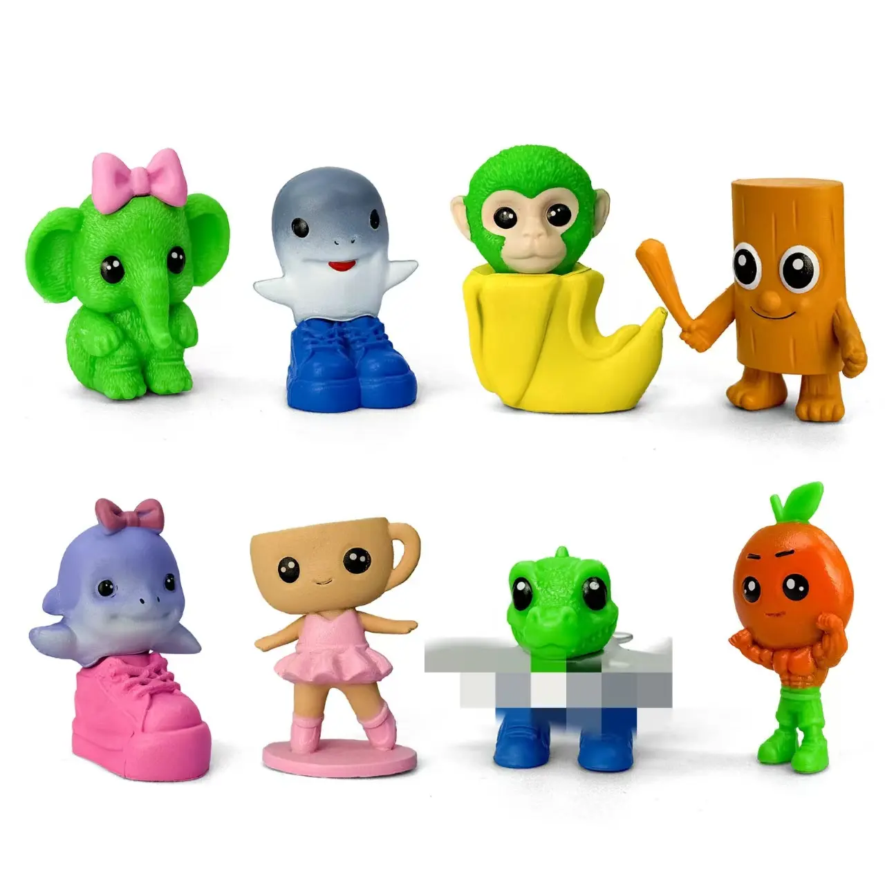 8PCS Italian Brainrot Action Figure,Tralalero Tralala Figures Toys, Fun Brain Rot Toys for Kids, Birthday Party Favors,Collectible Brain-Rot Toy Gift for Fans ,Cake Toppers Party Decorations