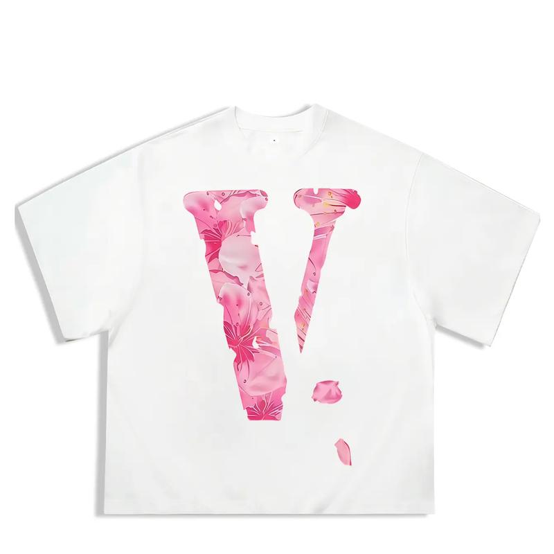 Y2k Fashion Unisex Short Sleeved T-Shirt V Letter Printed Tops men's Graphic Summer Round Neck Tee Personalized and Trendy T-shirts Loose Fit Machine Washable good graphic tees