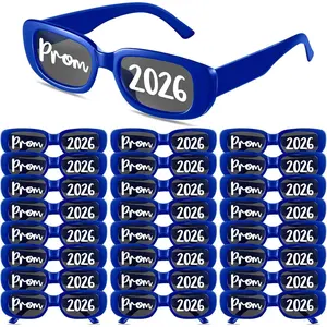 24 Pcs 2026 Graduation Prom 2026 Bulk Graduation Prom Supplies Photo Booth Props (Blue)