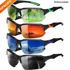4-Pack Unisex Polarized Sunglasses – UV400 Protection, Lightweight Half Frame & Rimless Design, Durable Outdoor Sun Shades for Driving, Travel, Beach, Hiking & Daily Casual Wear
