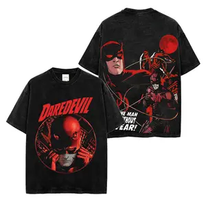 Daredevil Born Again Season 2 Premium Acid Washed T-Shirt, The Man Without Fear Graphic Washed Shirt, Character Comics Fans Shirt, Comic T-Shirt, Comic Book Fans T-Shirt, Superhero Graphic Tee