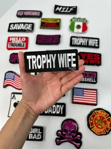 Trophy Wife Iron On Patch |Iron On |Bold Patch| Funny Patches | Hat Bar|Trucker Hat