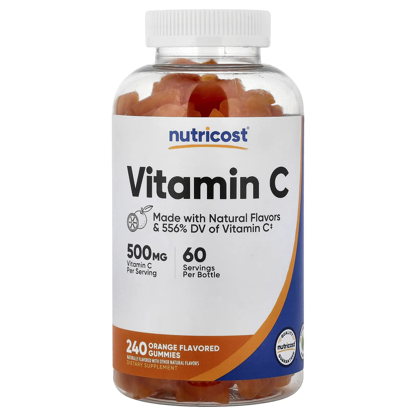 Nutricost Vitamin C Gummies, Orange, 240 Gummies
