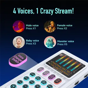 HiCall M01 Mini The Ultimate Portable Vocal Recording Studio - All-in-One Audio Interface Kit for Content Creators, TikTok Live, YouTube Podcast & Outdoor Music Making