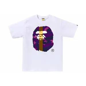 BAPE Color Camo Transform Big Ape Head Tee White/Purple (men) by StockX