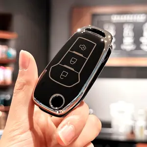Key Fob Cover For Ford 2015 2016 2017 2018 2019 For Ford F150 F250, For Focus 3 For Escort For Kuga For Everest For Fiesta For Mustang Edge MKV For Fusion 2016 For Ranger Car Accessory