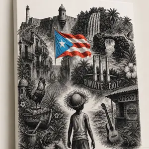 El Niño | Puerto Rico Canvas Wall Art | 8x10 Cotton Canvas Decor | Cultural Island Artwork