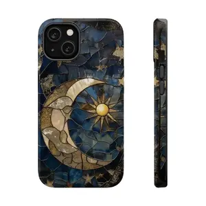 Vintage Medieval Style Moon and Stars Printed Tough Phone Case 11 - 17