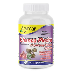 Arymar Chanca Piedra Cranberry Extract 700mg 600mg 60 Capsules Herbal Supplement