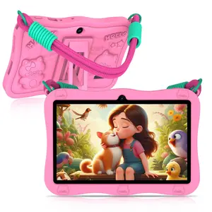 7-Inch Strap Toddler Tablet with Silicone Protective Case, Childrens Tablet, Compact and Portable, Early Education Device for Kids, Ideal Gift