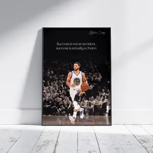 Stephen Curry Poster | Motivational Basketball Quote Print | Curry Wall Art
