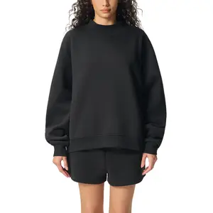 Essential Fleece Mock-Neck Crew Sweatshirt