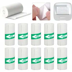 iDPRT Mini Thermal Sticker Paper - 3 Rolls(57x25mm) Label Refill Pack for Any Mini Portable Printer that Uses 2.2"/57mm Paper Rolls Supplies Stationery