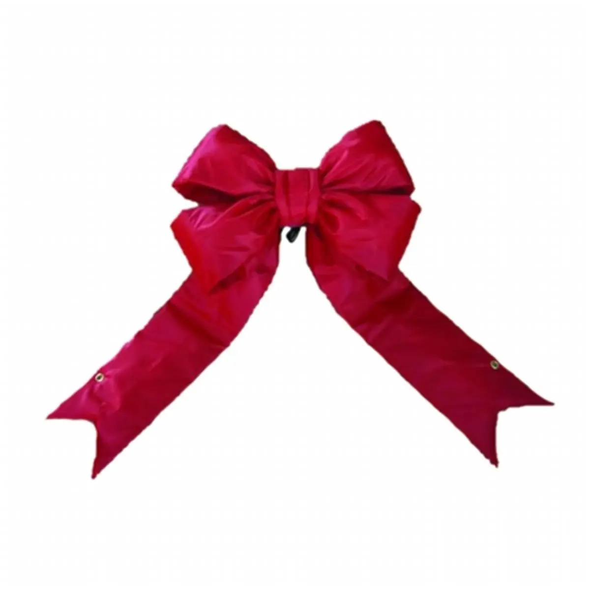 212 MAIN Red Nylon Outdoor Holiday Round Bow, 6 Sizes (Including 6 in Option), 18 in Wide Ribbon, 18x23 in Dimensions, Festive Home Party Decor