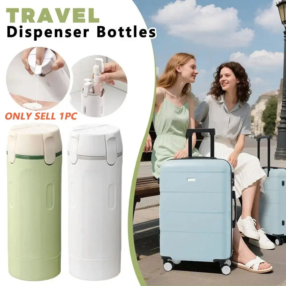 1pc 4-In-1 Travel Liquid Dispenser, Portable Travel Bottle, Liquid Diverting Bottle for Sunscreen, Perfume, Shampoo, Shower Gel, Hair Care Products