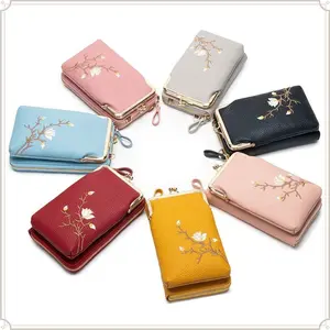 Women's Embroidery Crossbody Phone Bag with Detachable Adjustable Strap Women Purse Shoulder Bag