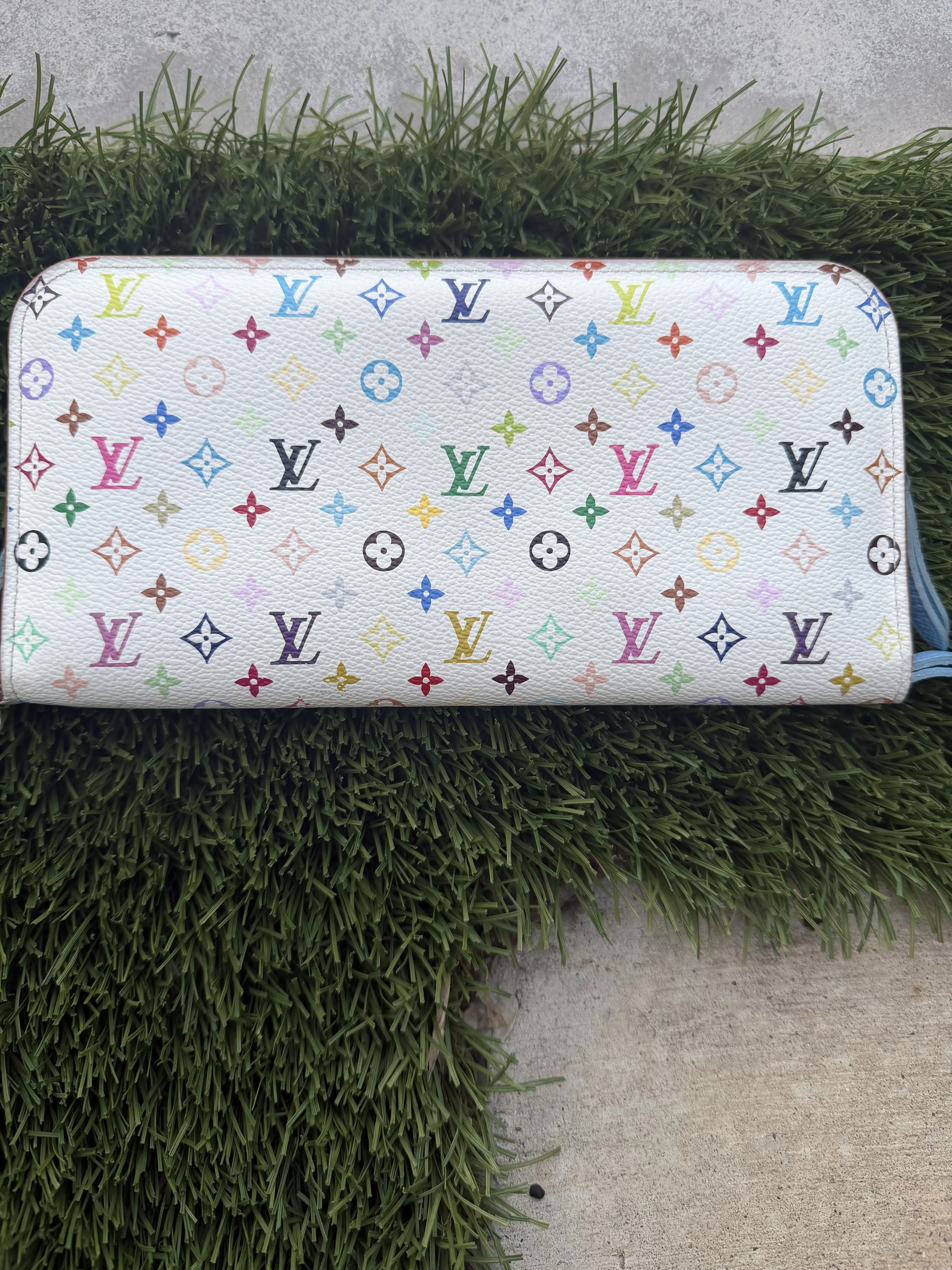 Pre-owned Louis Vuitton Canvas Small Leather Goods White Monogram Multicolore Insolite Wallet