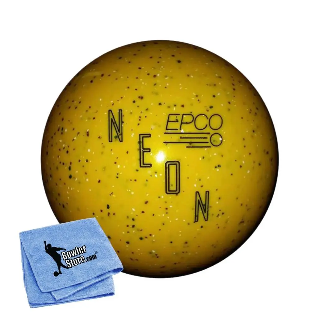 EPCO Candlepin Bowling Ball- Neon Speckled - Yellow (4 1/2 inch- 2lbs. 6oz.) 1 Ball